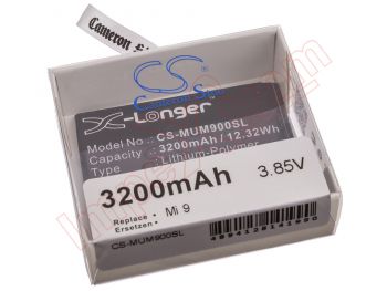 Batería genérica Cameron Sino BM3L para Xiaomi Mi 9 (M1902F1G) - 3200mAh / 3.85V / 12.32WH / Li-polymer